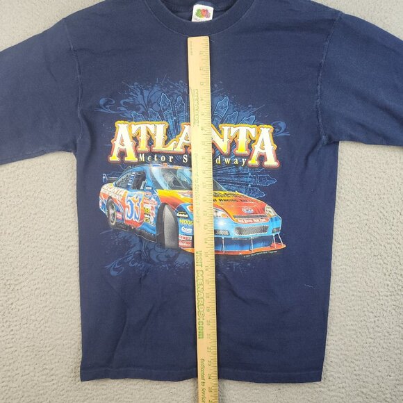 Atlanta Motor Speedway Shirt Men's Medium Long Sleeve Auto Racing NASCAR Blue - Picture 5 of 11